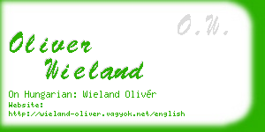 oliver wieland business card